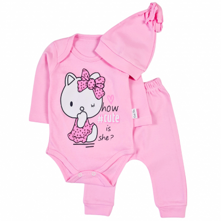 Imbracaminte nou-nascuti - Compleu 3 piese model Kity