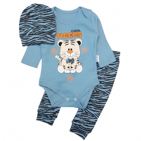 Haine bebelusi baieti - Compleu 3 piese pentru bebelusi, model Winnie