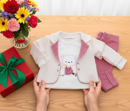 Compleu 3 piese pentru fetite, model Elegance [0]