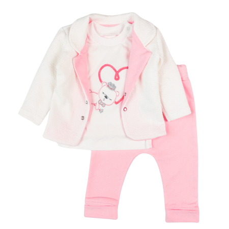 Seturi fetite - Compleu 3 piese pentru fetite, model Elegance