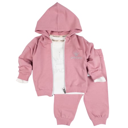 Haine bebelusi fete - Compleu 3 piese pentru fetite, model Princess