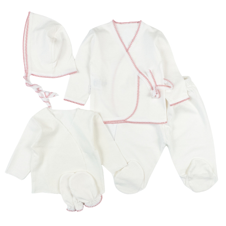 Haine bebelusi fete - Set 5 piese pentru nou nascuti fetite