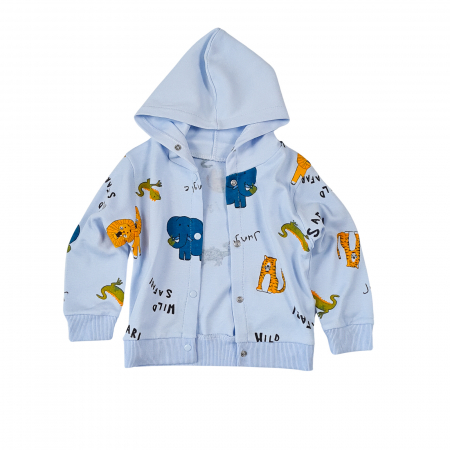 Compleu bebelusi 3 piese, model Jungle blue [3]