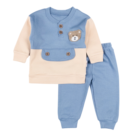 Haine bebelusi baieti - Compleu bebelusi model cu Ursulet