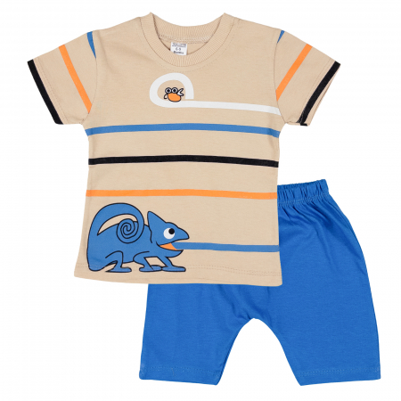 Compleuri bebelusi baieti - Compleu Bebelusi model Iguana blue