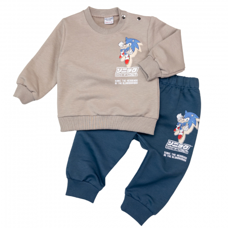 Haine bebelusi baieti - Compleu bebelusi model SonicBoy Grey