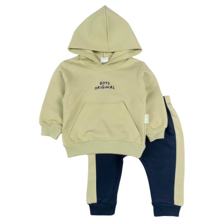 Compleuri bebelusi baieti - Compleu cu gluga pentru bebelusi, Model Boys