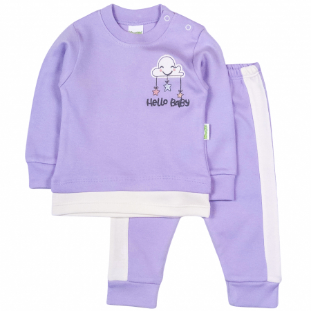 Haine bebelusi fete - Compleu fetite HalloBaby mov