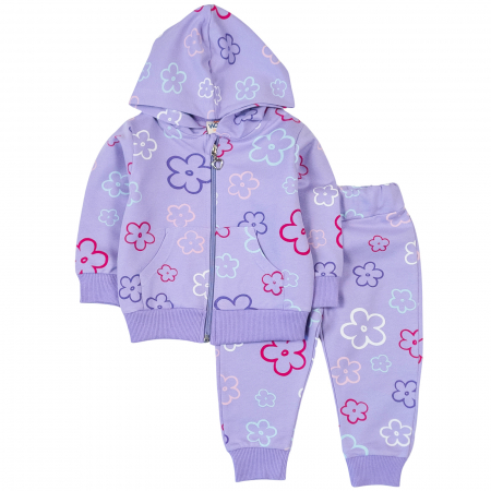 Haine bebelusi fete - Compleu fetite model Floricele