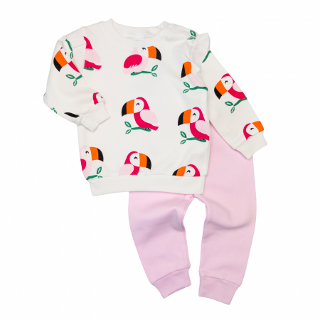 Reduceri - Compleu pentru fetite, model BirdPink