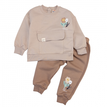 Haine bebelusi fete - Compleu fetite model Flower