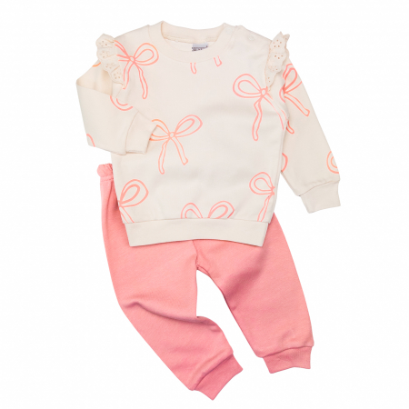Seturi fetite - Compleu pentru fetite, model Fundita roz