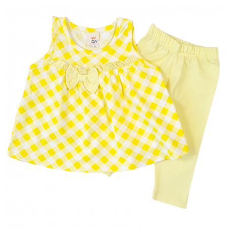 Haine bebelusi fete - Compleu fetite Sweety Galben