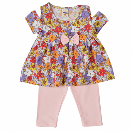 Seturi fetite - Compleu floricele pink flower