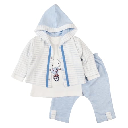 Compleuri bebelusi baieti - Compleu pentru bebelusi, 3 piese, model Elefantel