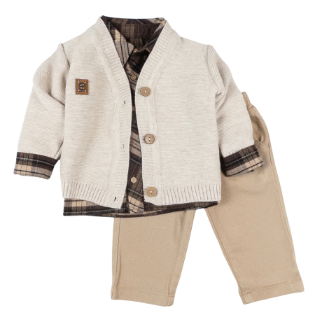 Haine bebelusi baieti ❤️ - Compleu Elegant Micul Gentleman, 3 Piese