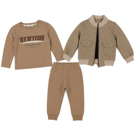 Compleuri bebelusi baieti - Compleu pentru bebelusi, 3 piese, model New York