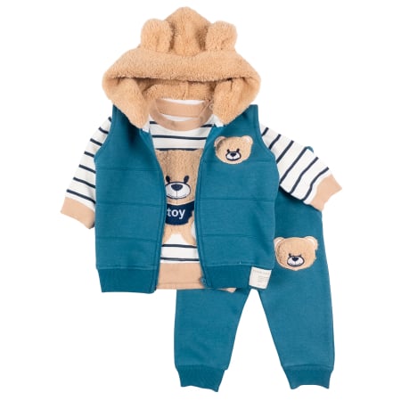 Compleuri bebelusi baieti - Compleu  pentru bebelusi, 3 piese,  model Toy
