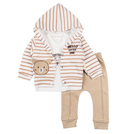 Compleuri bebelusi baieti - Compleu  pentru bebelusi, 3 piese, model Ursulet