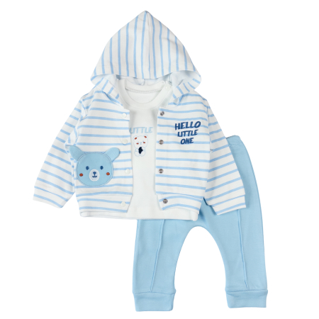 Compleuri bebelusi baieti - Compleu  pentru bebelusi, 3 piese, model cu Ursulet