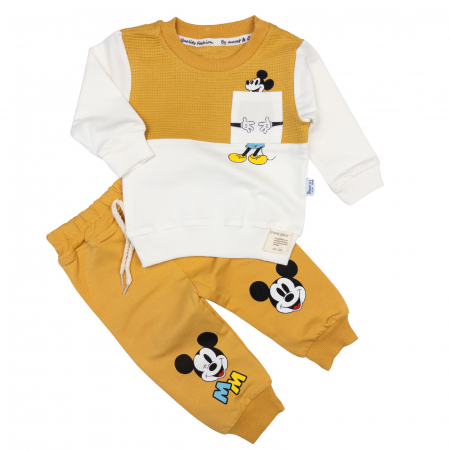 Compleuri bebelusi baieti - Compleu pentru bebelusi, culoare galben mustar