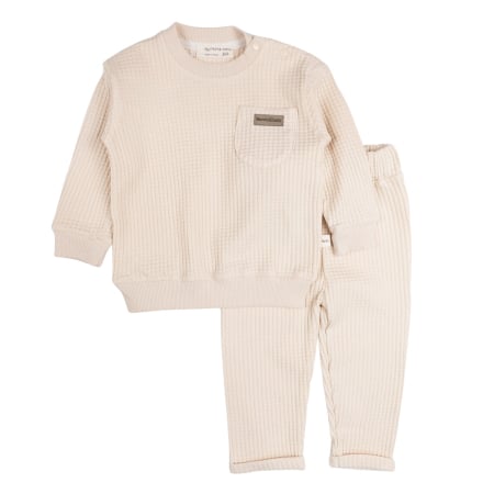 Compleuri bebelusi baieti - Compleu pentru bebelusi, model BM, bej deschis