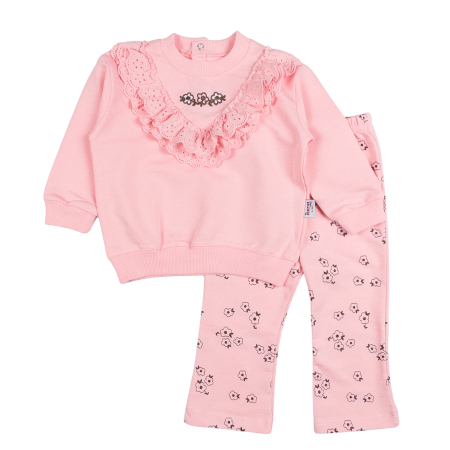 Seturi fetite - Compleu pentru bebelusi, model cu Dantela