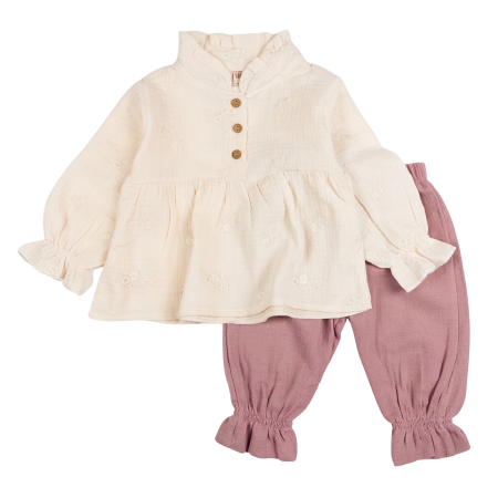 Seturi fetite - Compleu pentru fetite, model Deco, bordo