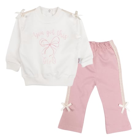 Seturi fetite - Compleu pentru bebelusi, model cu Funda, roz