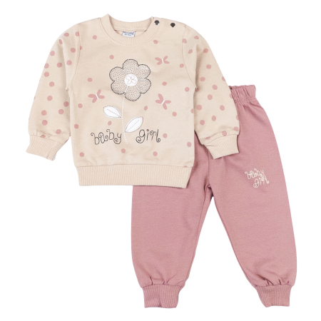 Seturi fetite - Compleu pentru bebelusi, model cu Floare