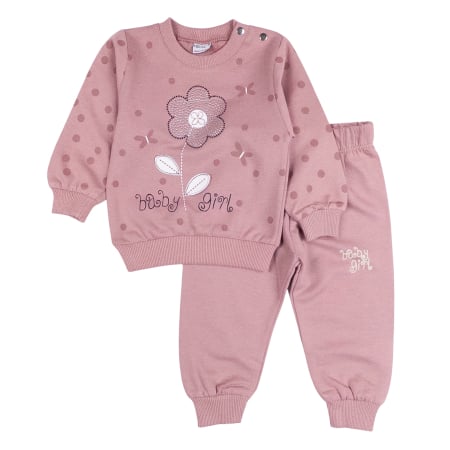 Haine bebelusi fete - Compleu pentru bebelusi, model cu Floare