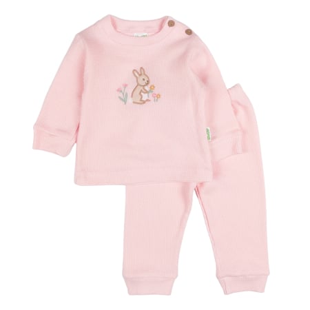 Seturi fetite - Compleu pentru bebelusi, model cu Iepuras, roz