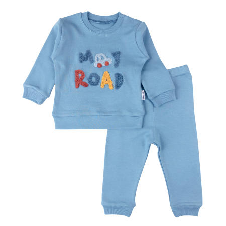 Haine bebelusi baieti ❤️ - Compleu pentru bebelusi, model Road Blue