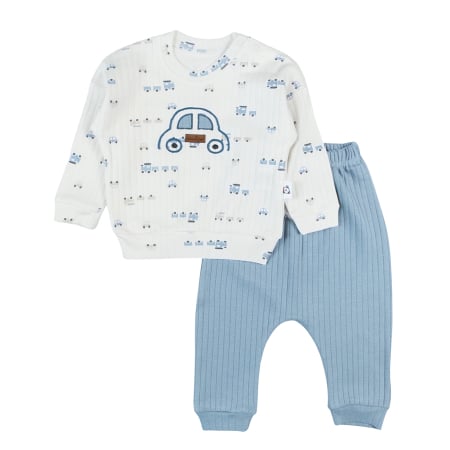 Haine bebelusi baieti - Compleu pentru bebelusi, model Masinuta
