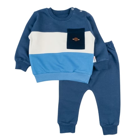 Haine bebelusi baieti - Compleu pentru bebelusi, model Albastru