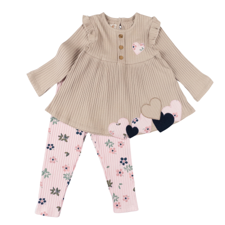 Seturi fetite - Compleu pentru fetite, model Inimioara