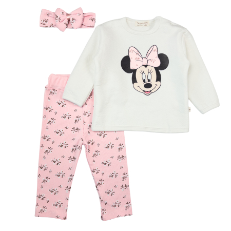 Imbracaminte nou-nascuti ❤️ - Compleu pentru fetite, 3 piese, model MinnieGirl