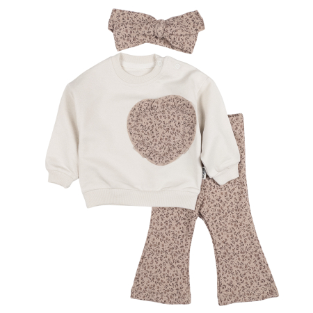 Seturi fetite - Compleu pentru fetite, 3 piese, model Inimioara