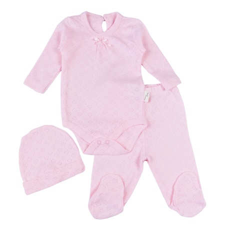 Seturi fetite - Compleu pentru fetite, 3 piese, Textură Perforată