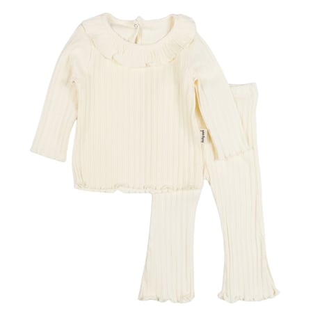 Haine bebelusi fete - Compleu pentru fetite, Culoare Ivory