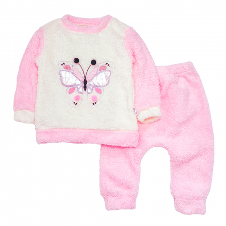 Reduceri - Compleu plusat Fluturas Roz