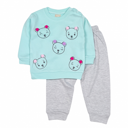 Haine bebelusi fete - Compleu ursuleti bulinute