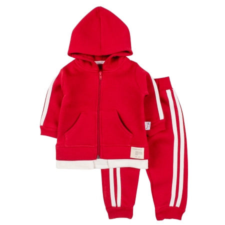 Seturi fetite - Compleu vătuit pentru bebelusi, culoare Rosu