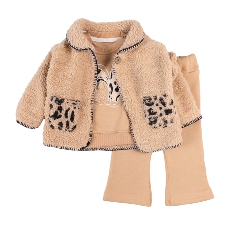 Seturi fetite - Compleu 3 piese vătuit, pentru bebelusi fetite