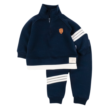 Compleuri bebelusi baieti - Compleu vătuit pentru bebelusi, model BM, bleumarin