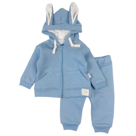 Haine bebelusi baieti - Compleu vătuit pentru bebelusi, model Cu Urechiuse, Blue