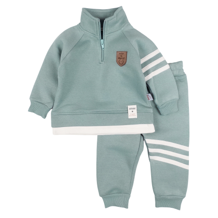 Haine bebelusi baieti - Compleu vătuit pentru bebelusi, model BM