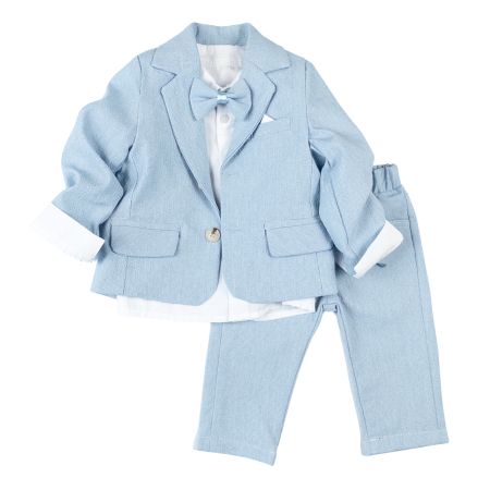 Haine bebelusi baieti ❤️ - Costum pentru bebelusi, model Elegance, bleu