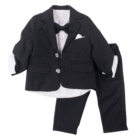 Compleuri bebelusi baieti - Costum pentru bebelusi, model Elegance Black