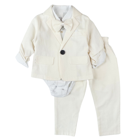 Haine bebelusi baieti ❤️ - Costum pentru bebelusi, model Royal Bej